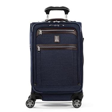 Imagem de Travelpro Platinum Elite Mala expansível com rodas giratórias, Azul-marinho verdadeiro, Carry-On 21-Inch, Platinum Elite Mala com rodas expansíveis Softside