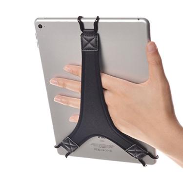 Imagem de TFY Suporte de alça de mão de segurança para tablets – compatível com iPad Air/iPad Pro de 9,7 polegadas / Samsung Galaxy Tab 10,1 polegadas / Tab S 10,5 (preto)
