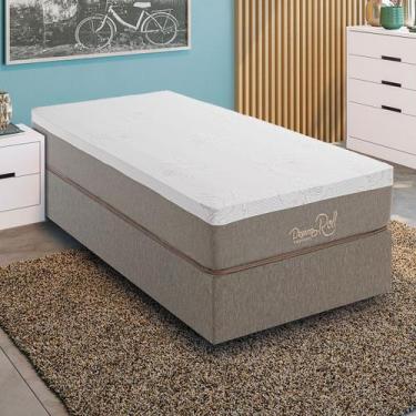 Imagem de Colchão Solteiro Nuvellê com Molas Ensacadas 88x188 Cinza - Colchões K