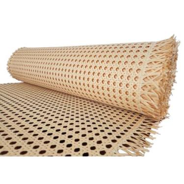 Imagem de Palha Indiana Tipo Rattan Sextavada Tela Natural 3M X 50Cm - Mundo Das