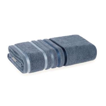 Imagem de Toalha De Rosto Karsten Lumina Fio Penteado 500g/m² Antipilling, Azul 