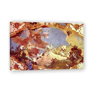 Imagem de Leading each other Giovanni Battista Tiepolo Impressão em tela – Obra-prima rococó barroca, pintura escolar de Veneza, pintura a óleo decorativa para galeria doméstica 20 x 30 cm