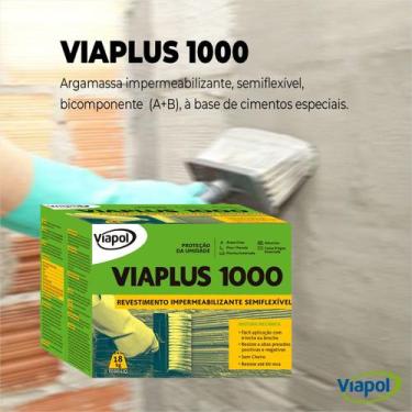 Imagem de Impermeabilizante ViaPlus Viapol 1000 Caixa com 18Kg