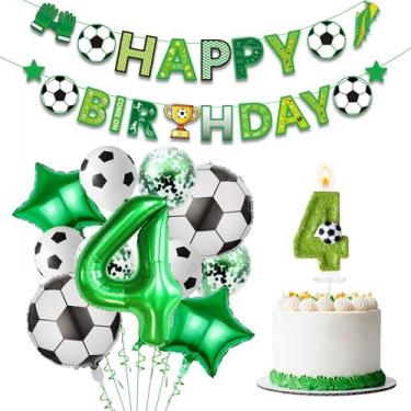 Imagem de JonesLi Pacote com 13 velas de futebol, decorações de aniversário de futebol, kit de festa multifuncional com vela numérica, para festas de aniversário, celebrações de festa, aniversários (tema de