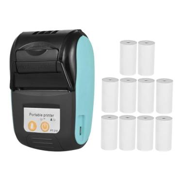 Imagem de Sunydog Impressora Térmica De Recibos, Portátil Pt-210 58 Mm Para Lojas Varejo, Restaurantes, Fábricas E Logística, 10 Rolos Papel