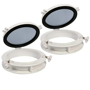 Imagem de Amarine Made Par De Janelas Para Barco, Iate, Abertura Redonda, Vigia, 8" Substituição, Vidro Temperado Abs