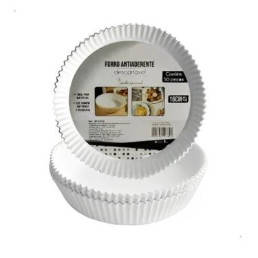 Imagem de Forma Redonda Com 50 Folhas Descartáveis Para Air Fryer 16cm - WARI