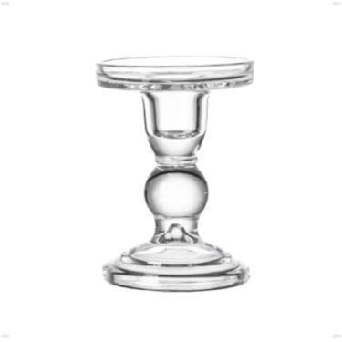 Imagem de Castiçal Transparente de Vidro – Suporte para Vela de 7 Dias | Porta Vela Decorativo para Mesa