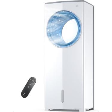 Imagem de AEROZY Ar condicionado portátil sem janelas, refrigerador de ar evaporativo pequeno de 66,5 cm para sala sem janela, configurações de 3 velocidades, 4 modos, temporizador 7H, controle remoto, 4