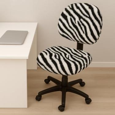 Imagem de Capa para Cadeira executiva sem braço estética Escritório pelúcia Pelo Curto (ZEBRA)