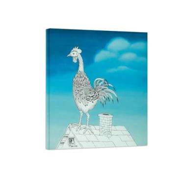 Imagem de Animais Pinturas Famosas Arte Parede-Fotos Lona para Sala de Estar-Galo-Pôster e Imprimir Decoração 80x95cm31x37in Tela Embrulhada