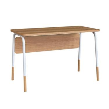 Imagem de Escrivaninha Flexus Hanover e Branca 120 cm - Modern