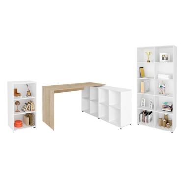 Imagem de Conjunto Escritório Completo Ingolstadt Carvalho Branco