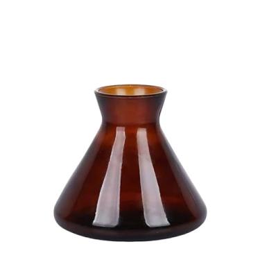 Imagem de Frascos difusores de palheta de vidro âmbar de 200 ml, frasco difusor recarregável vazio para óleos essenciais, recipiente de aromaterapia para difusor de substituição DIY, palitos de palheta