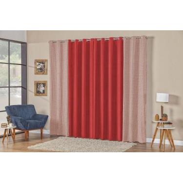 Imagem de Cortina Capri - Casa Artuz, 2m, Vermelho