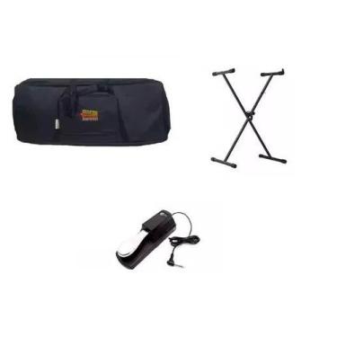Imagem de Kit Capa Teclado com Estante X e Pedal Sustain - Izzo
