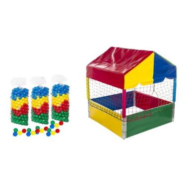 Imagem de  Piscina de bolinhas slim 1x1 Premium + 500 Bolinhas 76mm resistentes-