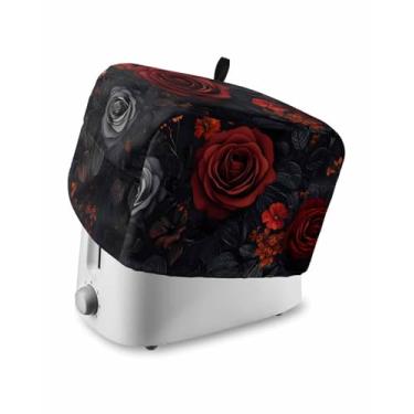 Imagem de Capa para torradeira para cozinha, 2 fatias, lindas rosas, flores românticas, capa de máquina de fazer pão, torradeiras, capas para protetor de impressões digitais, lavável, cozinha, pequeno aparelho