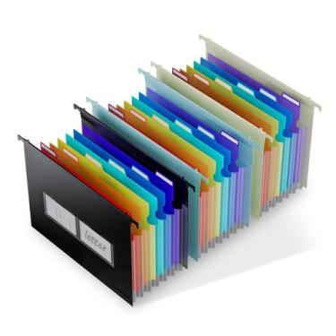 Imagem de Pastas de arquivos suspensas ThinkTex Expanding 7 bolsos e 3 pacotes