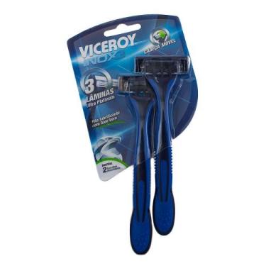 Imagem de Aparelho de Barbear Viceroy Inox3 Descartável com 2 Unidades