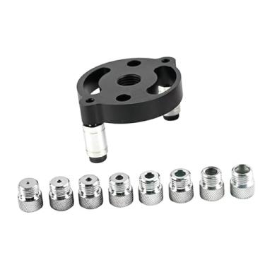 Imagem de Bothyi Gabarito de Cavilha Autocentrante de 6 a 10 Mm, Kit de Guia de Perfuração Autocentrante, Guia de Perfuração de Cavilha Resistente para Furos Retos, Preto, 8