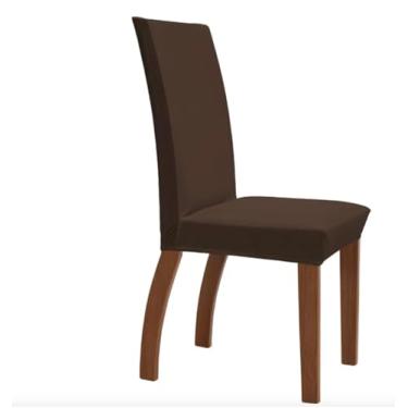 Imagem de Kit 4 Capas Luxo Para Cadeiras de mesa de Jantar - Hd Decorações (Marrom escuro)