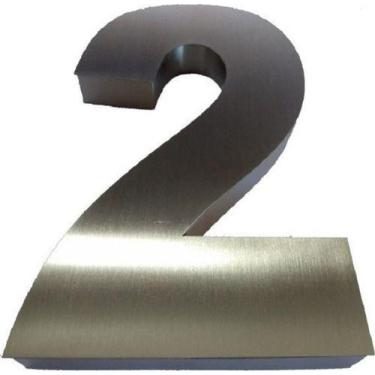 Imagem de Números Residenciais 15 Cm Aço Inox Escovado Caixa Alta - CASINOX