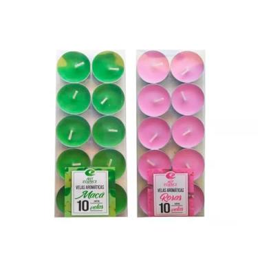 Imagem de Jogo com 10 Velas Flutuantes para Rechaud – Elegantes e Decorativas – Ideal para Jantares Românticos, Festas, Casamentos e Aromatizadores (Maça Verde)