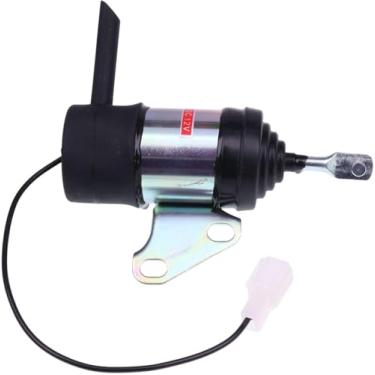 Imagem de Unifizz Solenoide de parada de combustível 12V 101046 compatível com cortador de grama Kubota com mini motor de ceia Z402 Z482 Z602 Z722 D622 D902 de 12Hp 23Hp Solenoide de desligamento de combustível
