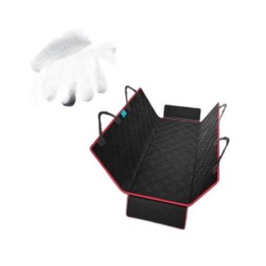 Imagem de Kit Capa Pet Protetor Banco Traseiro E Luva Tira Pelo Cão Du - Duke & 