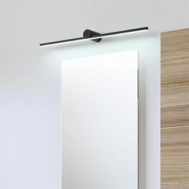 Imagem de GZZBMY Luz LED para espelho de banheiro, iluminação de parede, lâmpada de parede, maquiagem, arandela, feita de alumínio e plástico para sala de estar, quarto, barbeador, penteadeira, guarda-roupa