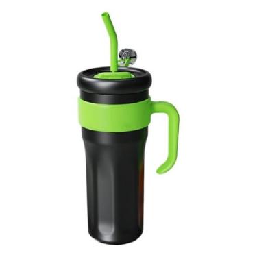 Imagem de Copo Térmico Inox 1100ml Com Canudo Ideal P/ Academia Viagem - Sem mar