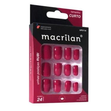 Imagem de Unhas Postiças UP211A Tamanho Curto Rubi - Macrilan