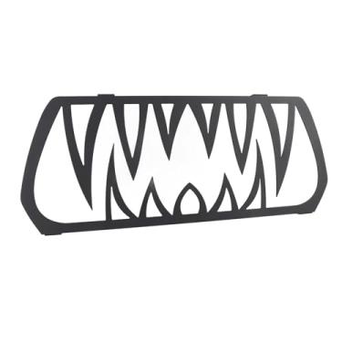 Imagem de EVGATSAUTO Dentes Grade Dianteira Inserir Look Fice Look Alumínio pó Revestido de Grades de Radiador Usado para 600 900 Rally and Sport (Preto)