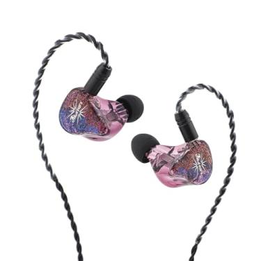 Imagem de HIFIXAUDIO Kiwi Ears Forteza in Ear Monitor, fones de ouvido com fio HiFi 1BA + 2DD, fones de ouvido IEM para jogos e estúdio, fones de ouvido híbridos com cabo removível de 2 pinos para músicos