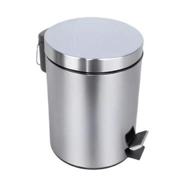 Imagem de Lixeira Inox com Pedal - 5 Litros - Banheiro - Cozinha - JST - 000196