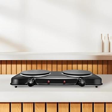 Imagem de Fogão Elétrico Portátil Cooktop 2 bocas 2000W Fogareiro Fogão de Mesa -220V