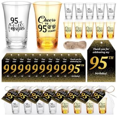 Imagem de Skybooly 50 conjuntos de lembrancinhas de festa de aniversário para convidados, lembrança, óculos curtos, acrílico transparente, etiquetas de agradecimento, sacos de organza, barbante para chá de