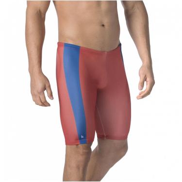 Imagem de BERMUDA DE NATAÇÃO ELITE MARSALA E AZUL COM PROTEÇÃO UV 50+ KAUNA-Masculino