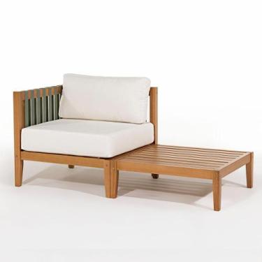 Imagem de Conj Aurora Poltrona Canto Areia com Mesa Lateral - 78457 - Sun House