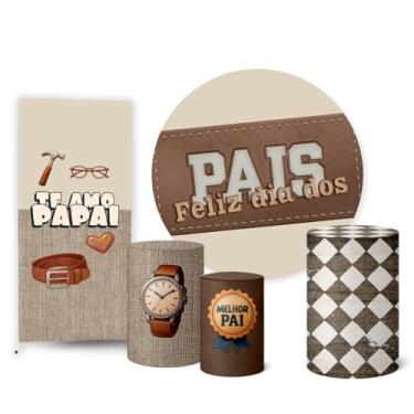 Imagem de Trio Capas Cilindro + Painel Sublimado + Lateral Dia dos Pais (K2PAI0026)