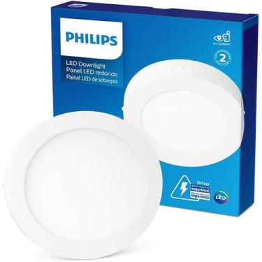 Imagem de Plafon Redondo Sobrepor 18w Philips Luz Quente 3000K Amarela