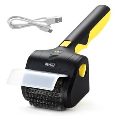 Imagem de Limpador de churrasqueira PURAMI sem fio para uso externo com rotação de 360°, escova elétrica recarregável de lítio 8V 700r/min, acessórios de churrasco resistentes