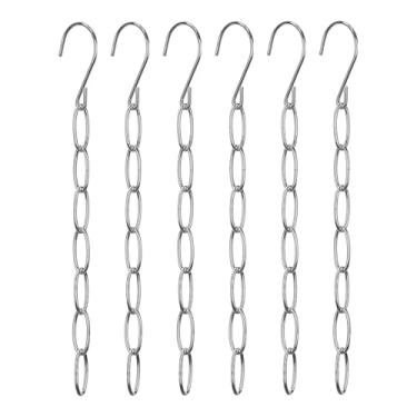 Imagem de ＫＬＫＣＭＳ Cabides de Metal para Armário com Mecanismo Retrátil, Branco 6 peças