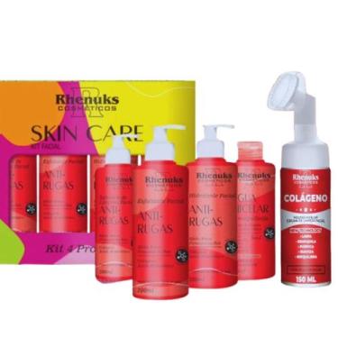 Imagem de Kit Skincare Anti Rugas e Mousse Micelar Limpeza Facial Colágeno 150ML