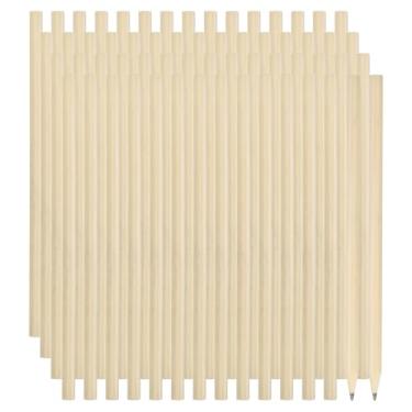 Imagem de PATIKIL Lápis de madeira hexagonais a granel, pacote com 80 lápis de grafite HB design de ponta dupla para material de escritório, materiais de desenho de arte de marcação de engenharia, marrom