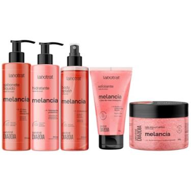 Imagem de Kit Banho Premium Labotrat Melancia Completo 5 Produtos Corpo E Rosto Cheiro De Fruta Esfoliante