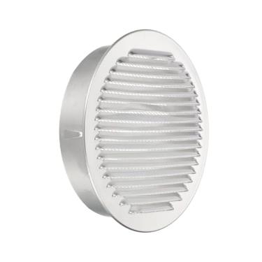 Imagem de PATIKIL Tampa de ventilação universal de alumínio de 20 cm grade redonda para ventilação de ar para dutos tela de arame Soffit tomada de parede para ventilação HVAC de piso de teto