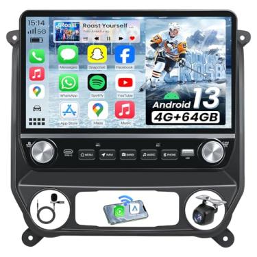 Imagem de Rádio estéreo automotivo para Chevy Silverado: 2014-2018 com botão 2 4+64G