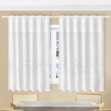 Imagem de Cortina Renda Cozinha Tulipa Branca 2,00larg x 1,50alt - Beija Flor